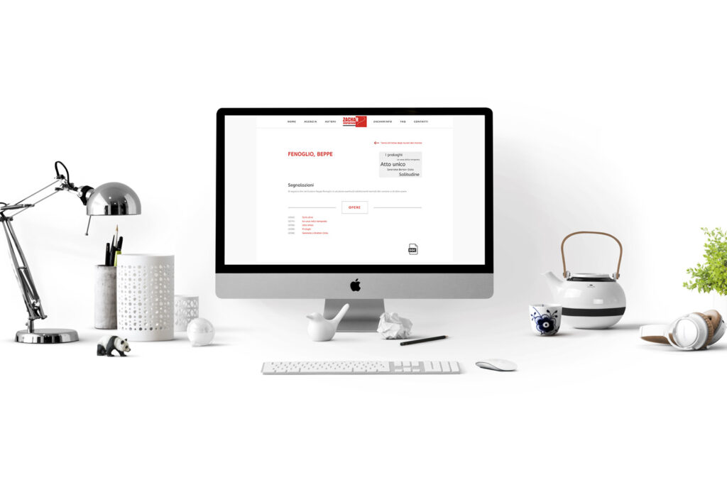 Il sito web di Zachar International, visione da desktop