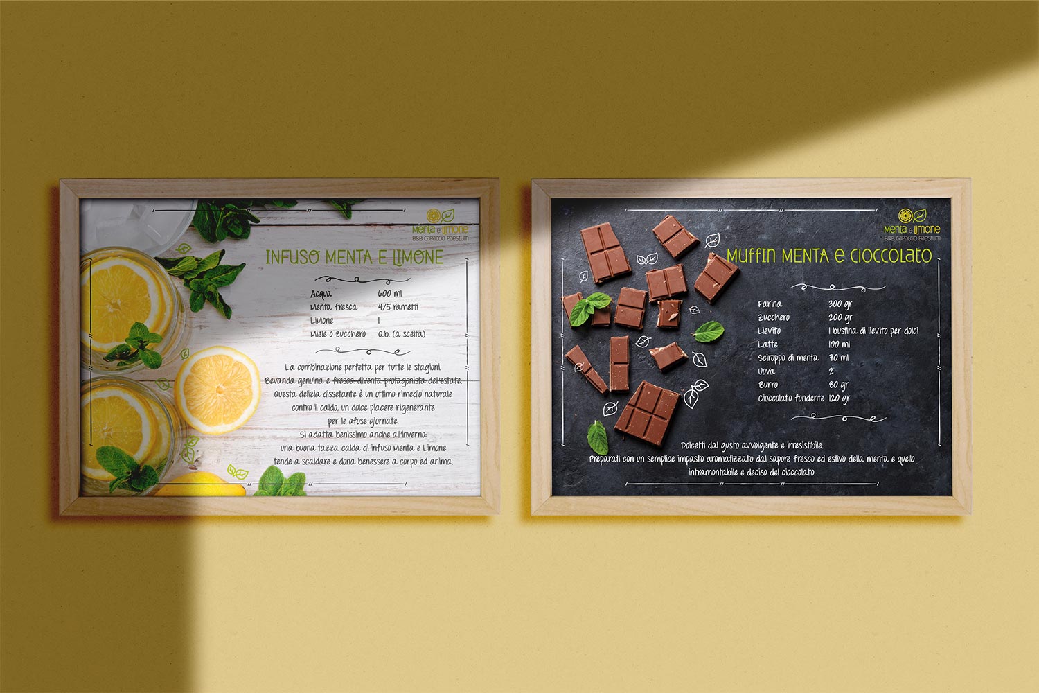 "Menta e Limone" Canvass con ricette
