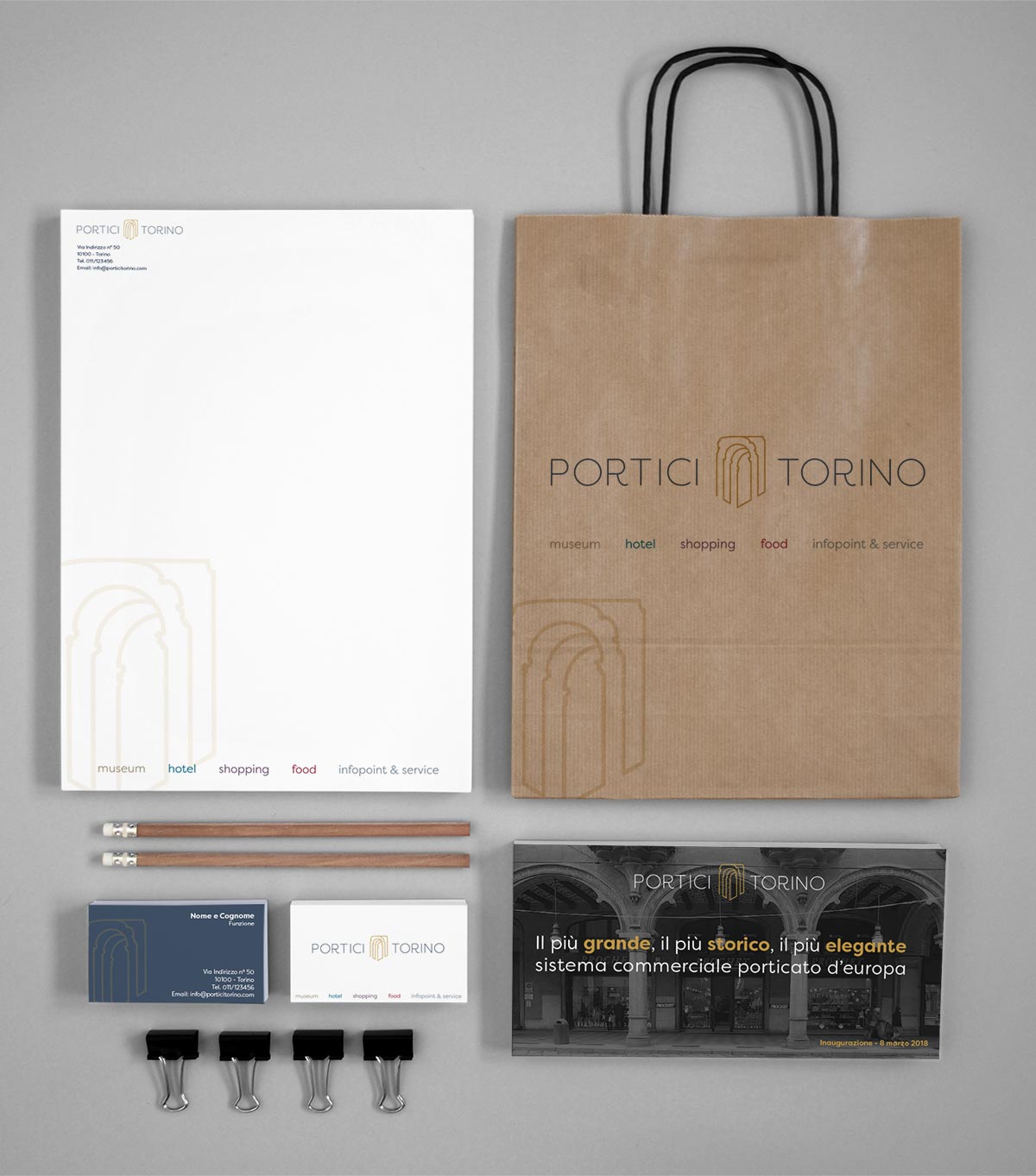 Portici di Torino_stationery