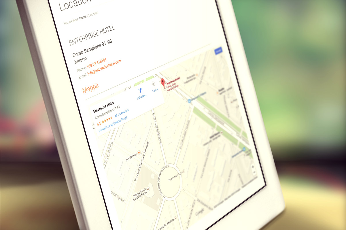 BAWI sito web: location