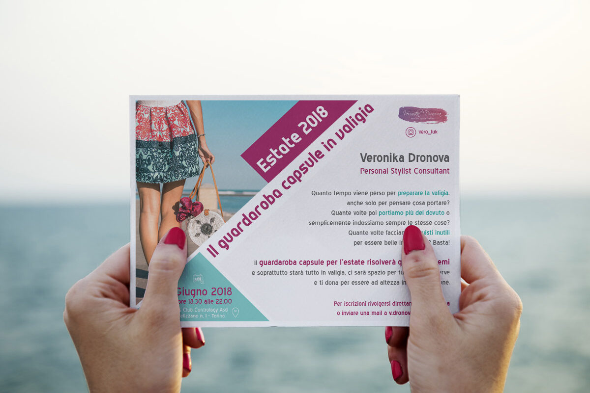 Cartolina dell'Evento Personal Stylist Estate 2018 di Veronika Dronova