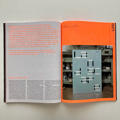 Alcune pagine interne della rivista "Type one"