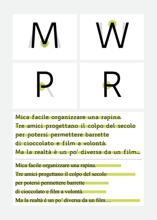 Alcune lettere con i particolari di progettazione per il font BiancoNero