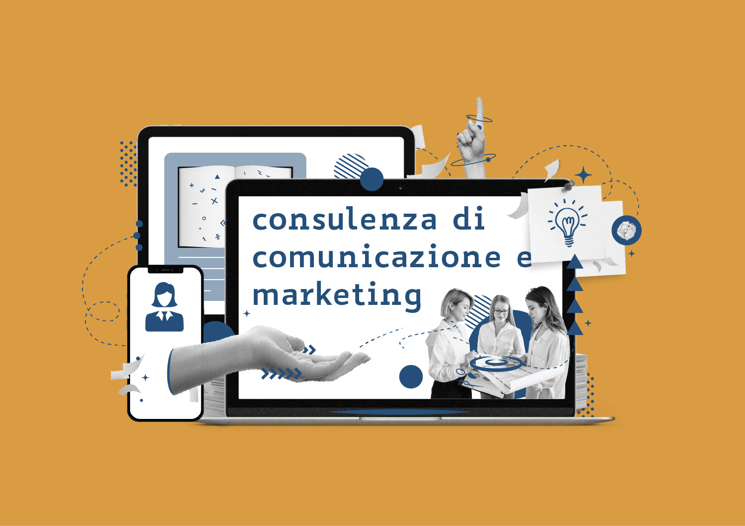 Cover pagina Consulenza di comunicazione e Marketing_Collage_ Erica Bortolussi